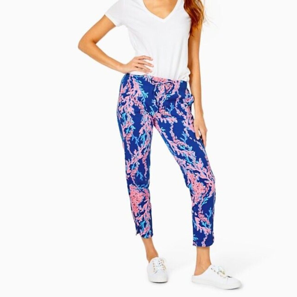 Lilly Pulitzer Emora Knit Pant Borealis Blue Size XS NWT